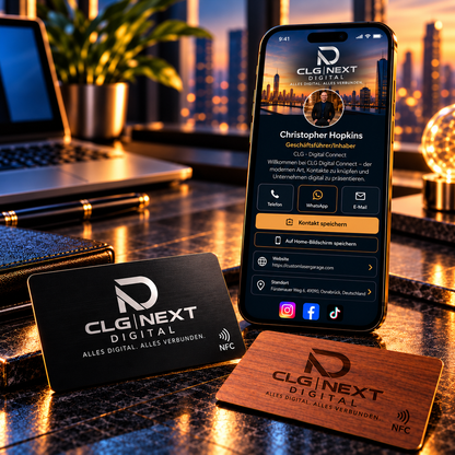 CLG NEXT Digital Card – Dein Kontakt. Dein Unternehmen. Dauerhaft verbunden.